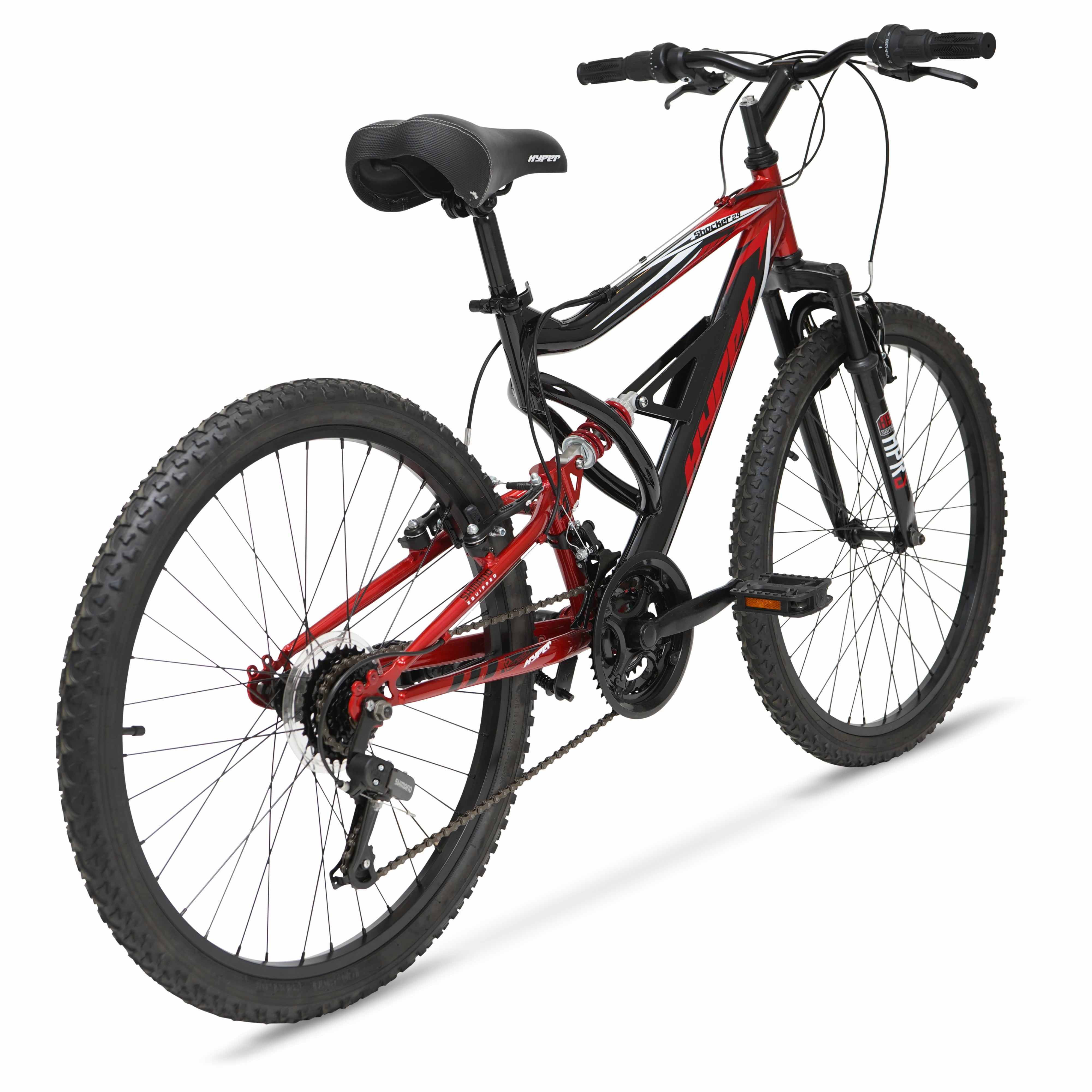 Bicycle 24 Shocker Mountain Bike. Kids. Red and Black