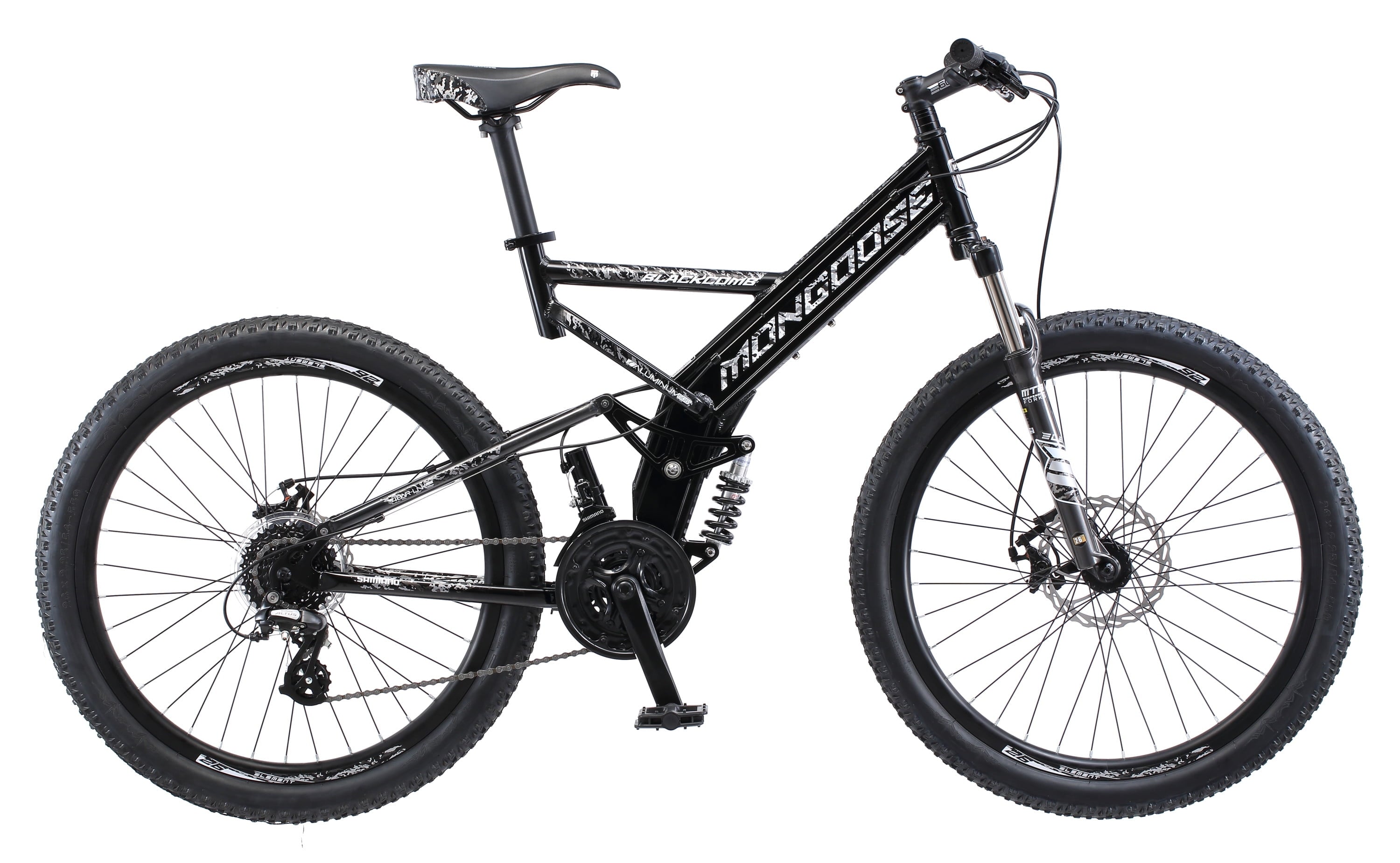 Blackcomb Mountain Bike. 26-inch wheels. 24 speeds. Black. Men