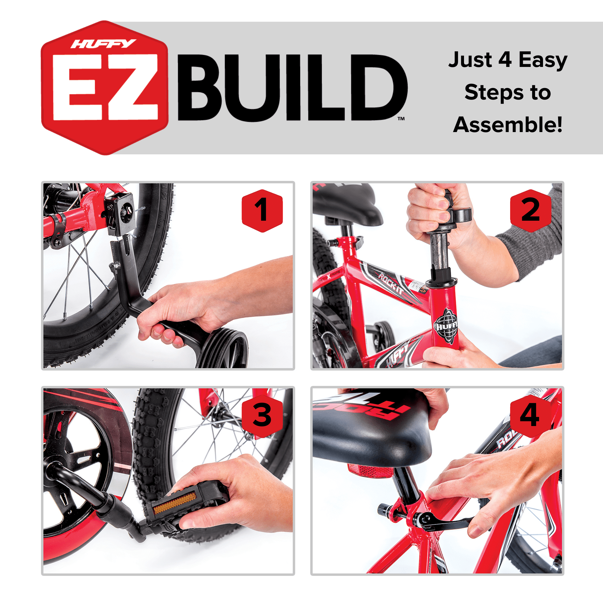 12 in. Rock It Boy Kids Bike. Grey Matte and Lime