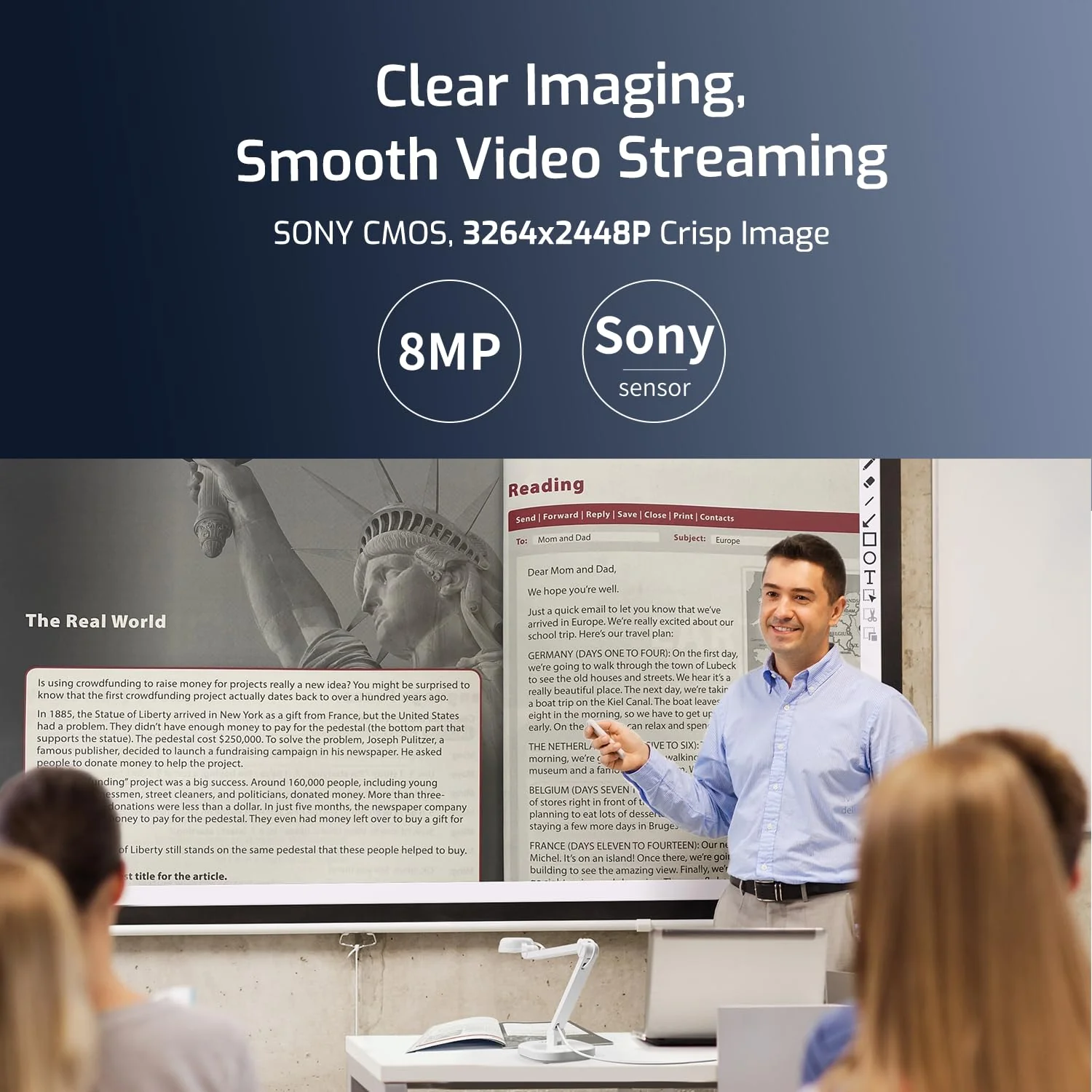 INSWAN INS-1 USB Document Camera. Built-in Microphone