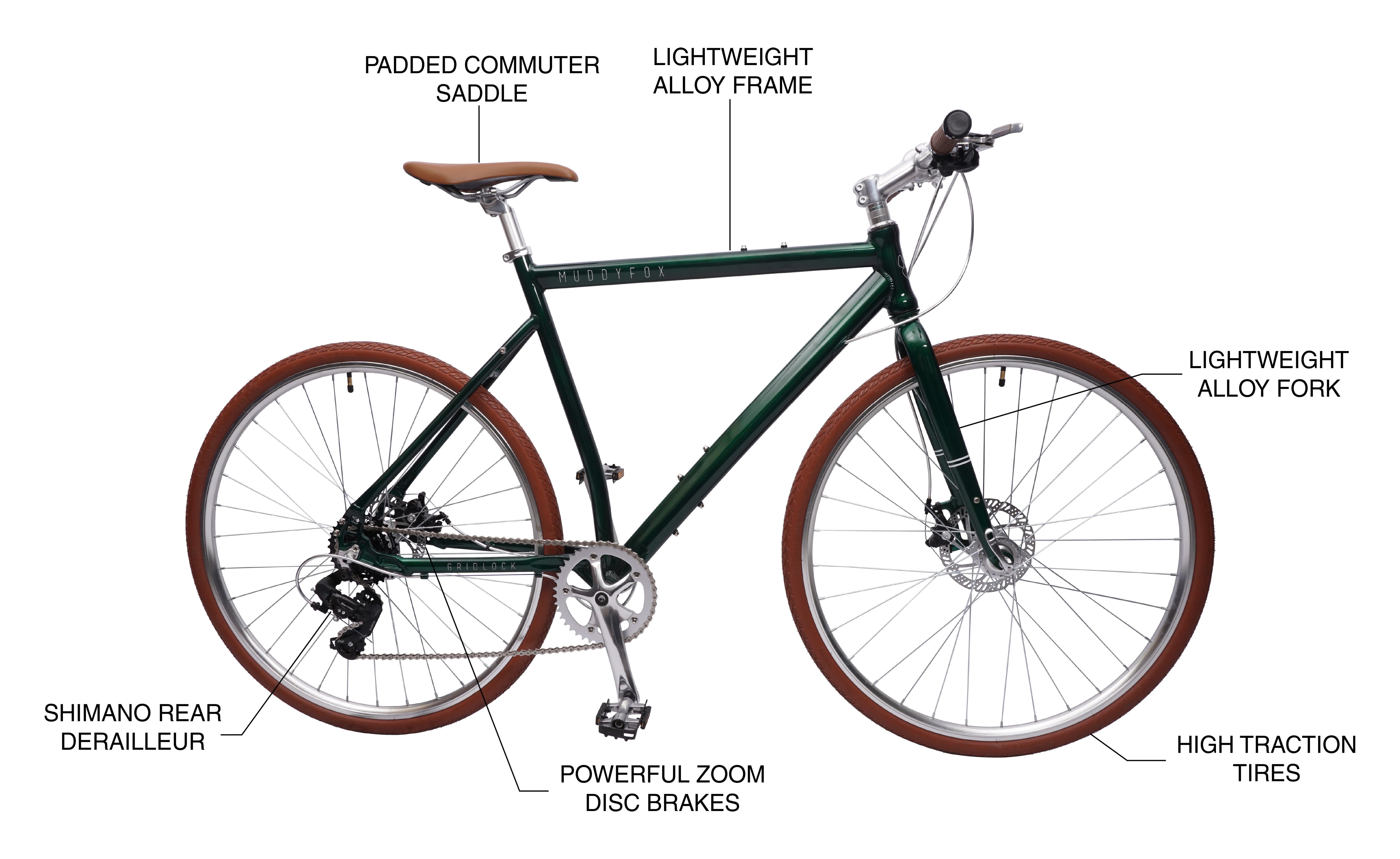 Fox Gridlock Urban Bike. 700c. Dark Green