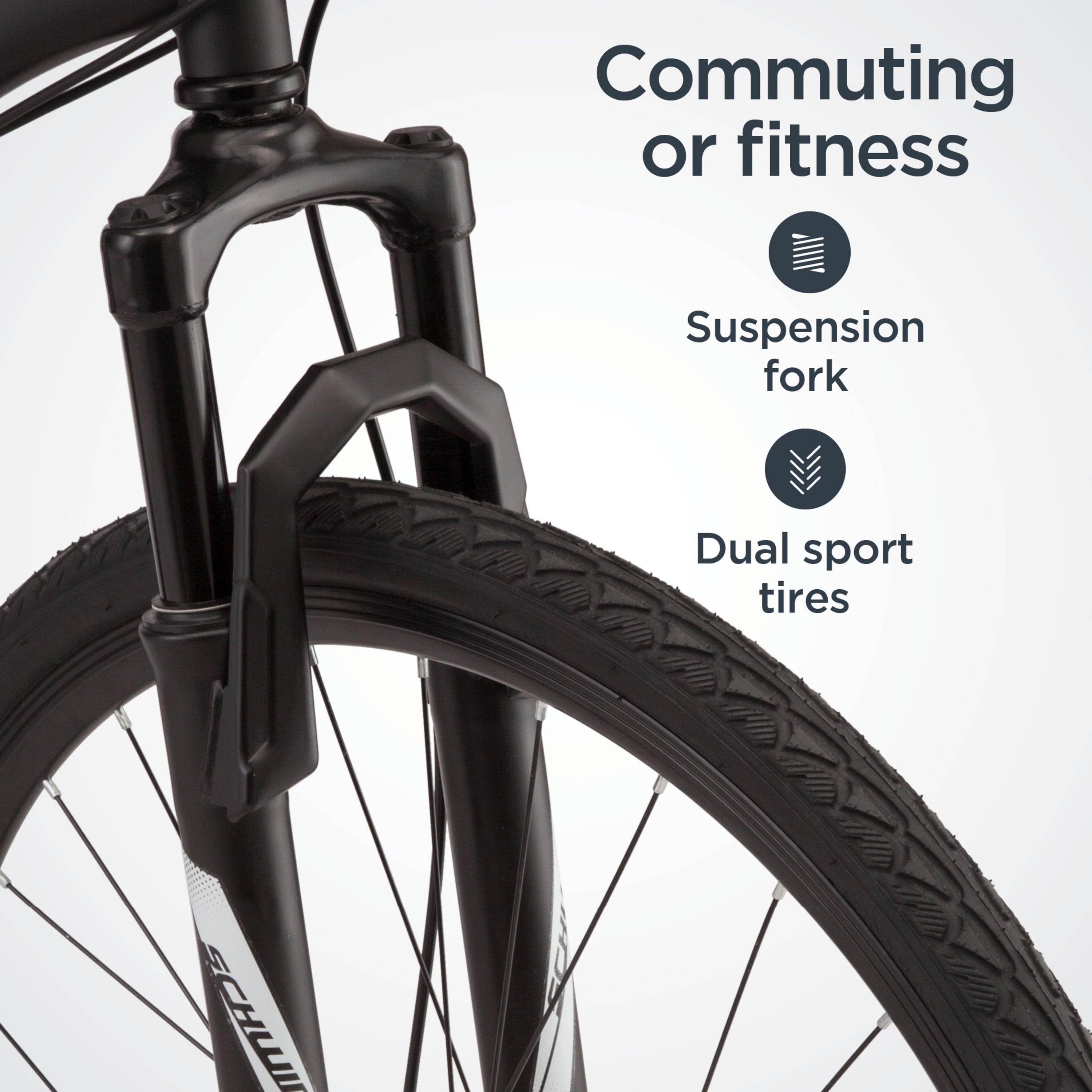 700c Glenwood Mens Hybrid Bike. 21 Speeds. Black