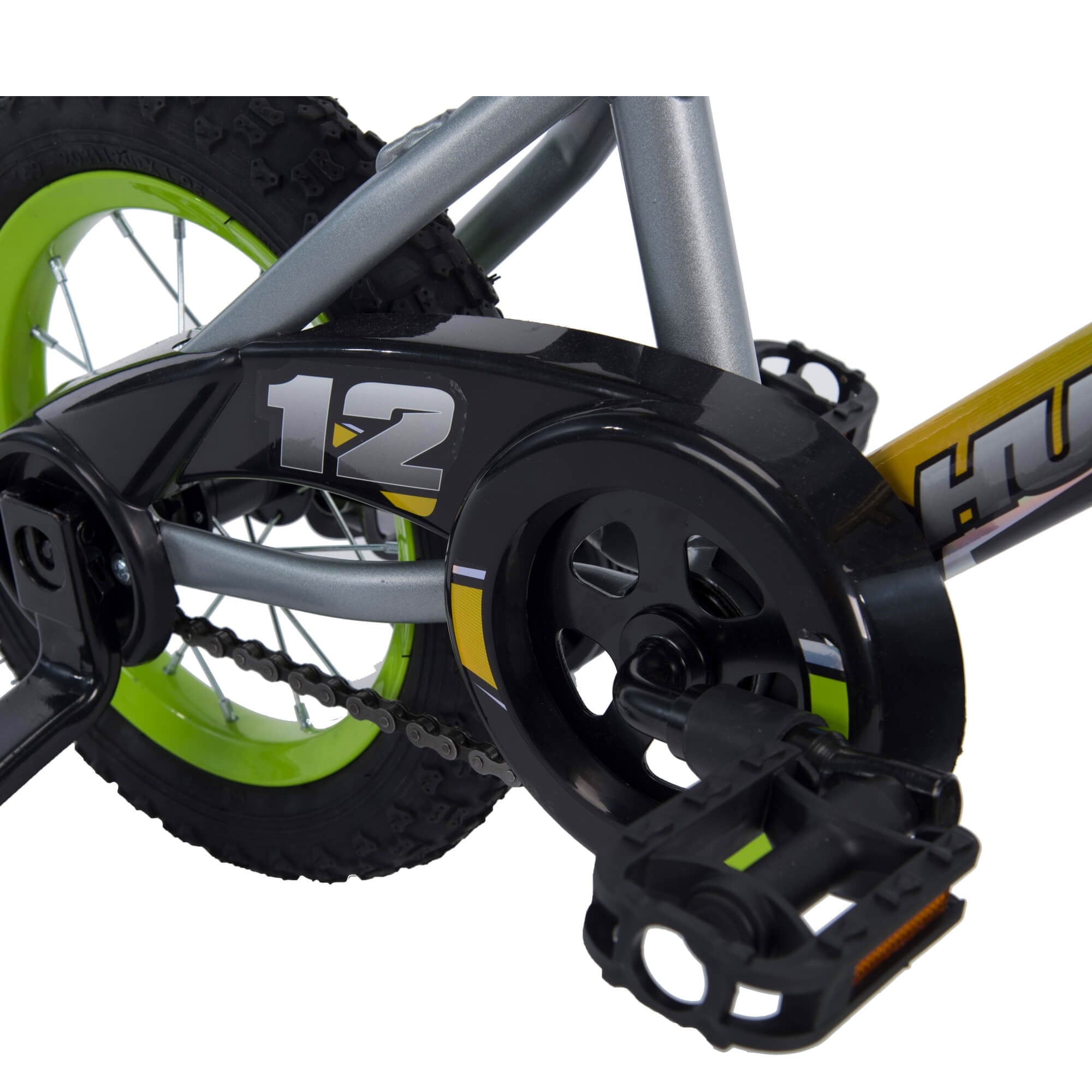 12 in. Rock It Boy Kids Bike. Grey Matte and Lime