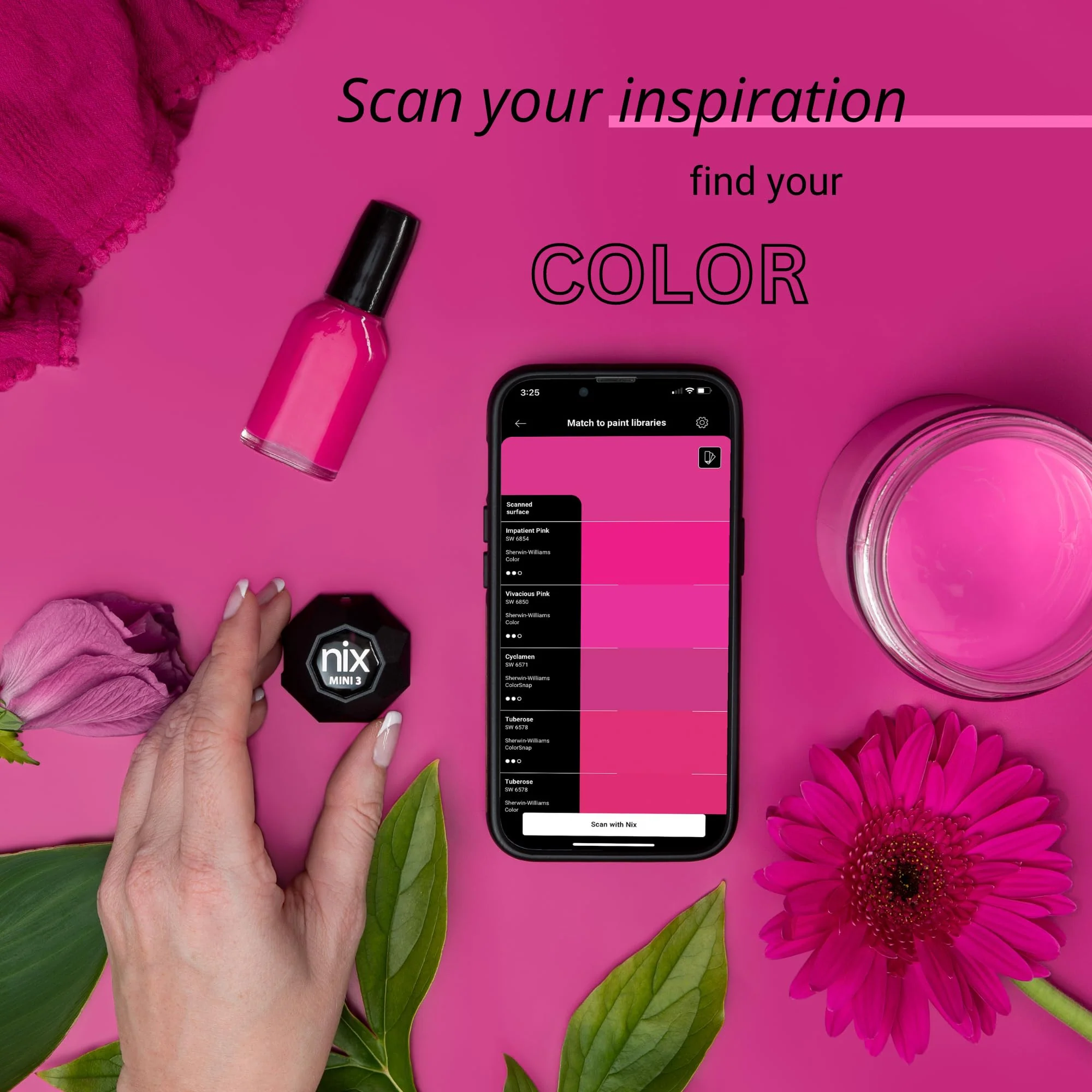 Nix Mini 3 Color Sensor Colorimeter. Portable Color Matching Tool