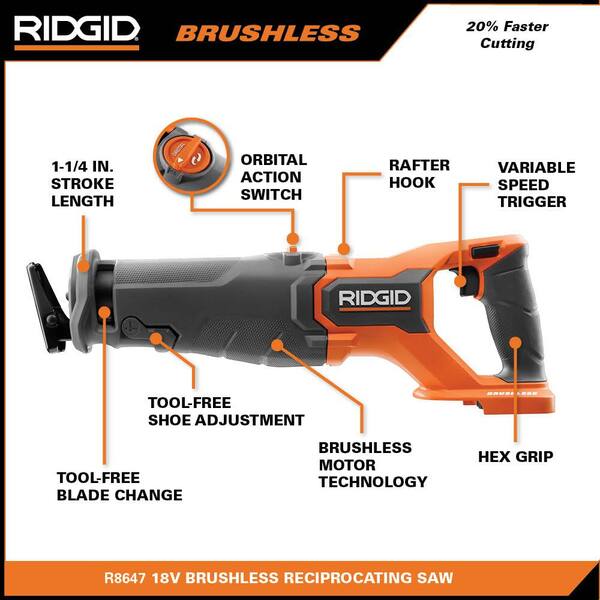18V Brushless Cordless 3-Tool Combo Kit (Tools Only) with Brushless Cordless 3-Speed 1/4 in. Impact Driver