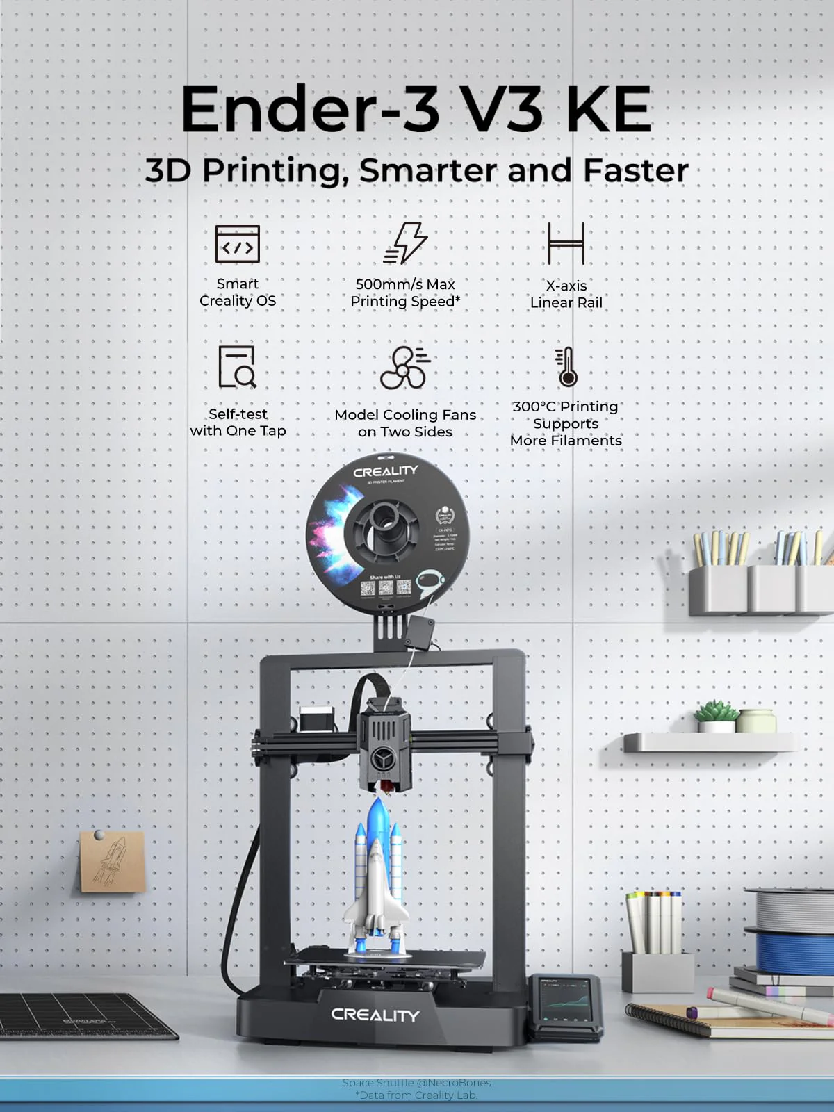 Creality Ender-3 V3 KE 3D Printer. 500 mm/s High-Speed