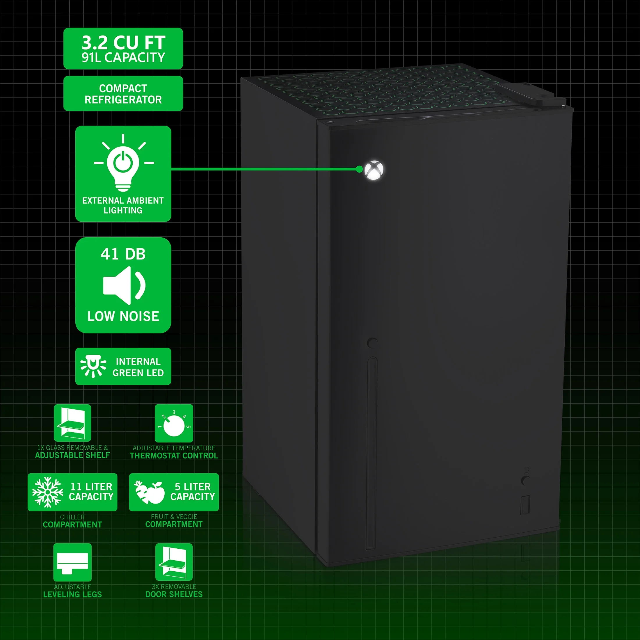 XBOX 3.2CF 1D FRIDGE - MadeInUSA