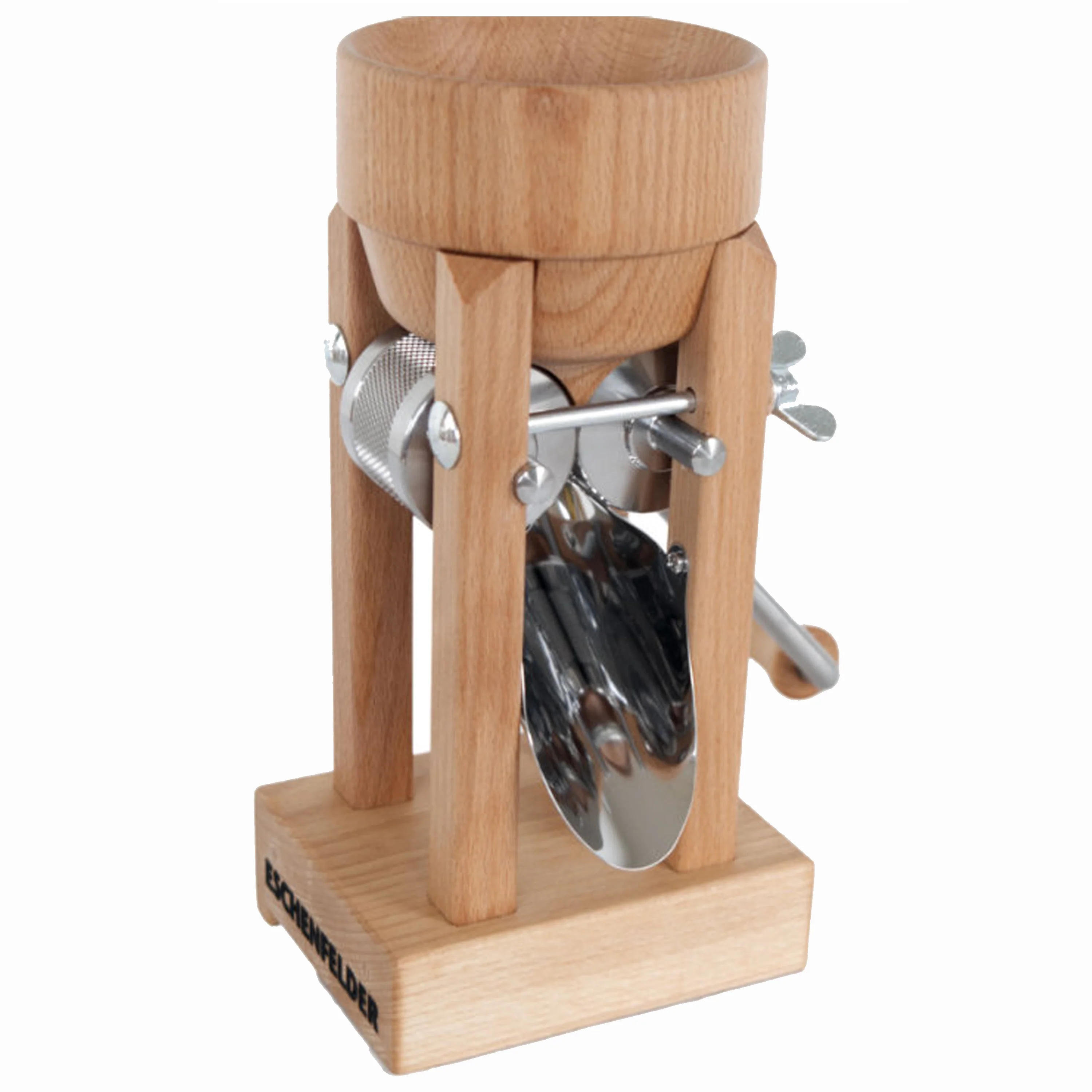 Eschenfelder Grain Flaker. Table Model. Wooden Funnel