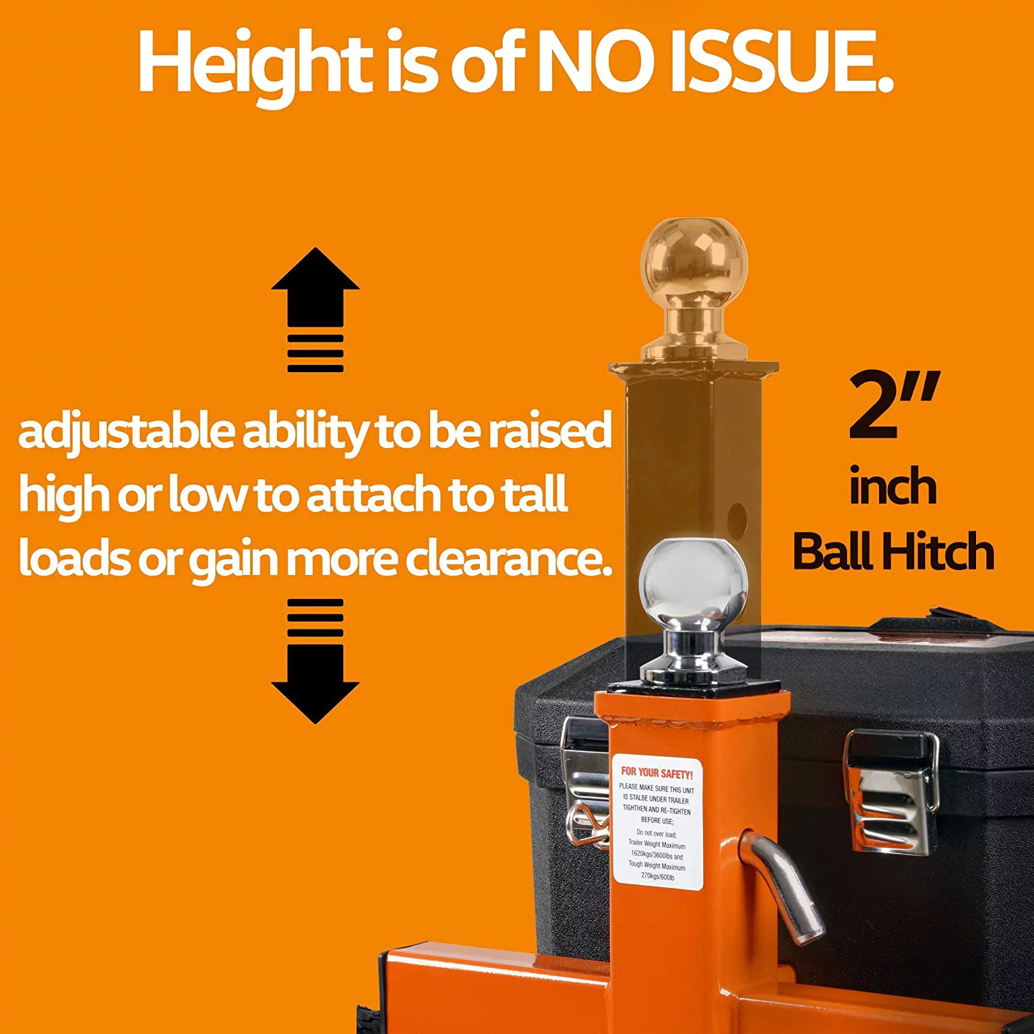 SuperHandy Electric Trailer Dolly - 2800 lbs. Towing Capacity. Self-Propelled. 24V 7Ah AGM Battery System - MadeInUSA