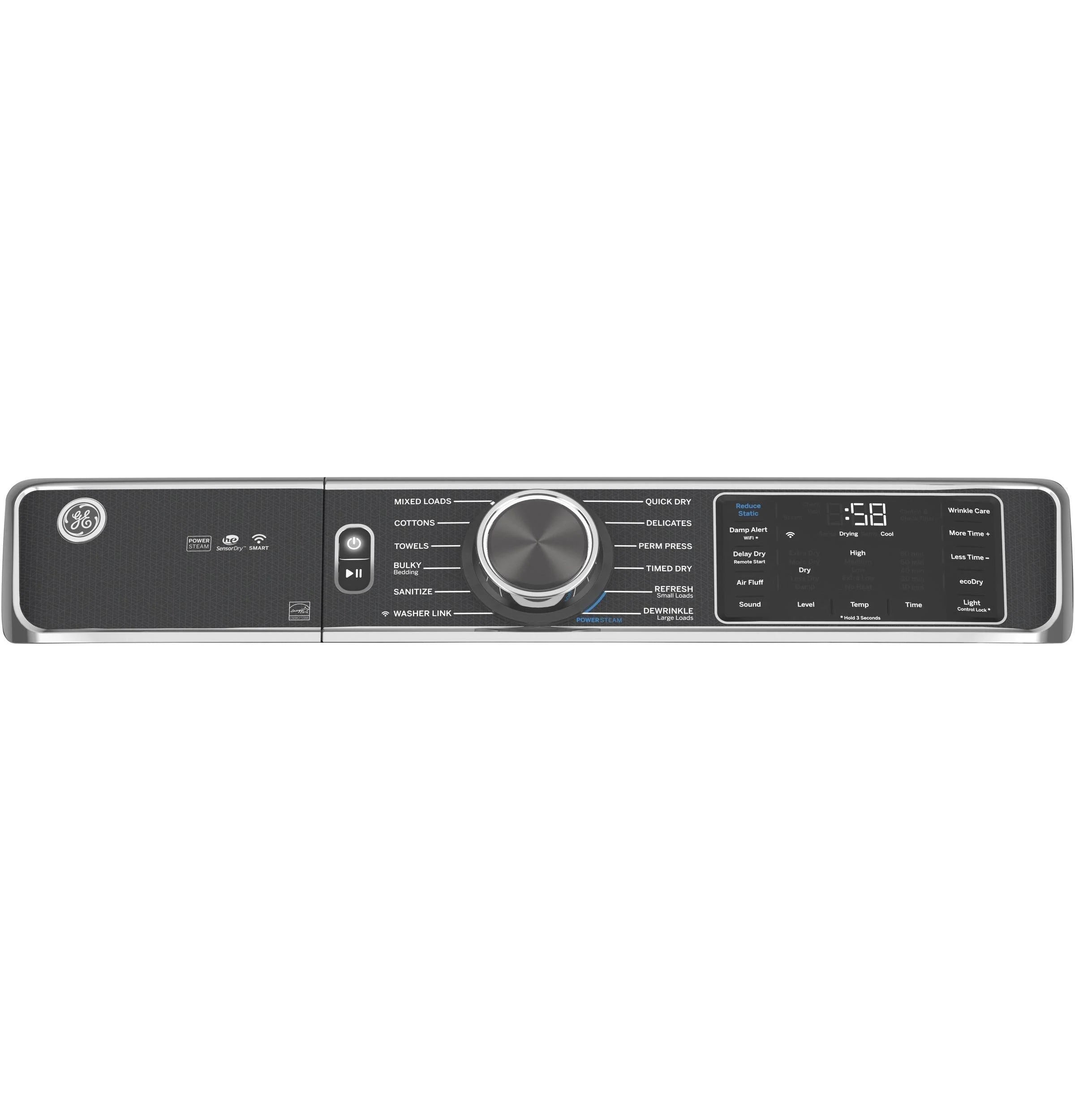 GE 7.8 Cu. ft. Capacity White Smart Front Load Electric Dryer with Steam - GFD85ESSNWW - MadeInUSA