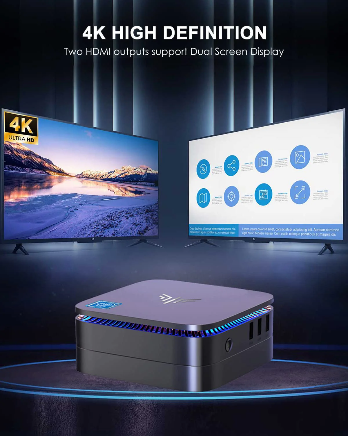 Kamrui Mini PC. AK1 Pro 12GB RAM 256GB SSD