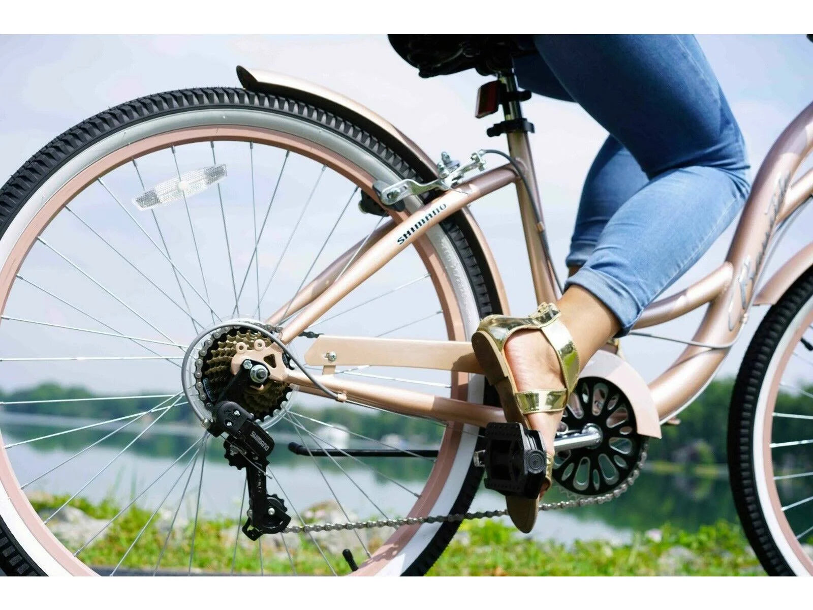 Kent 26 in. Bayside Women's Cruiser Bike. Rose Gold - MadeInUSA