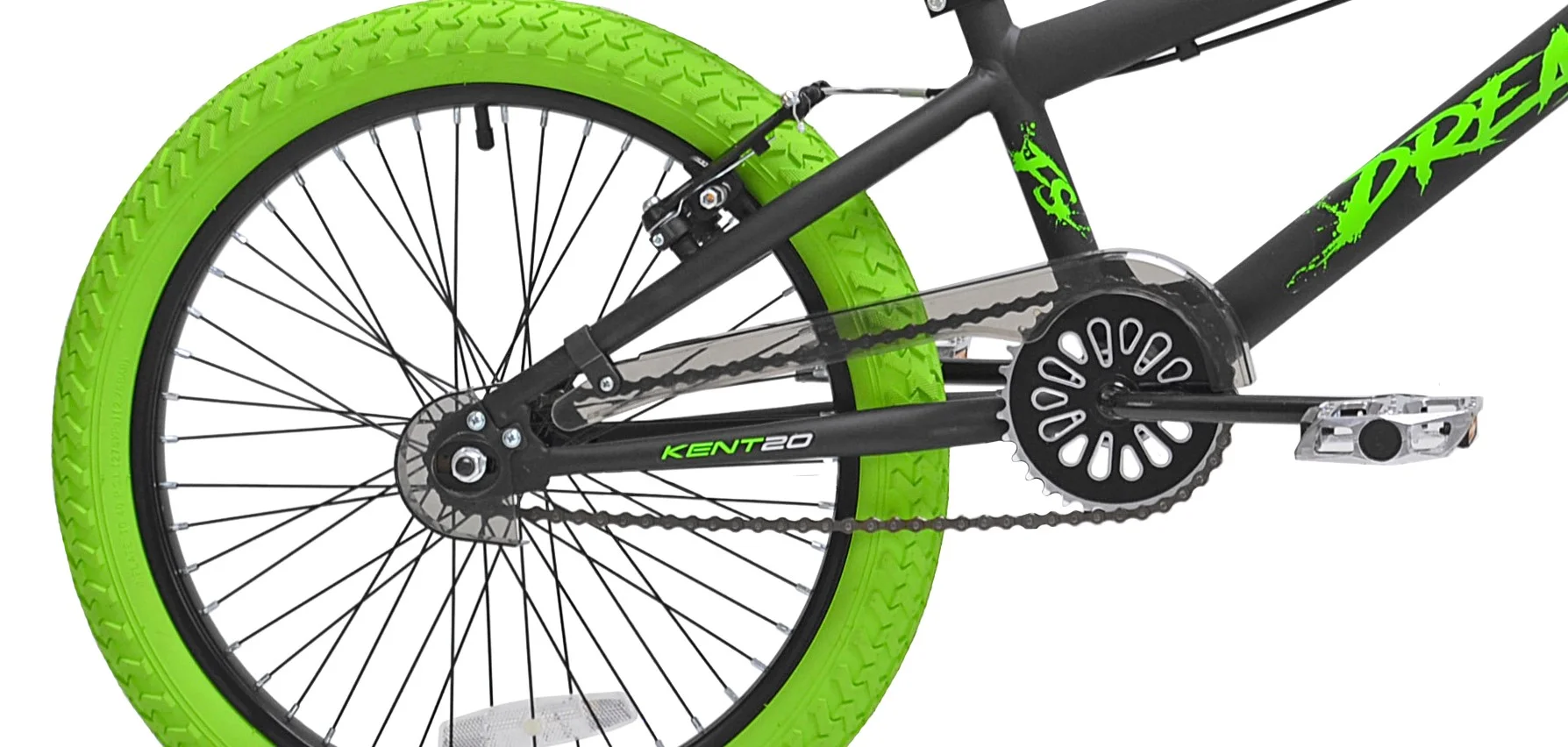 Kent 20 in. Dread BMX Boys Child Bike. Green and Black - MadeInUSA