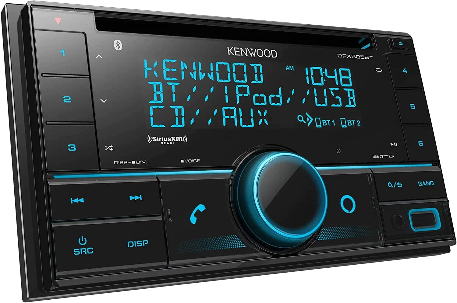 Kenwood Excelon DPX505BT Dual DIN CD Receiver with Bluetooth and SiriusXM Tuner - MadeInUSA