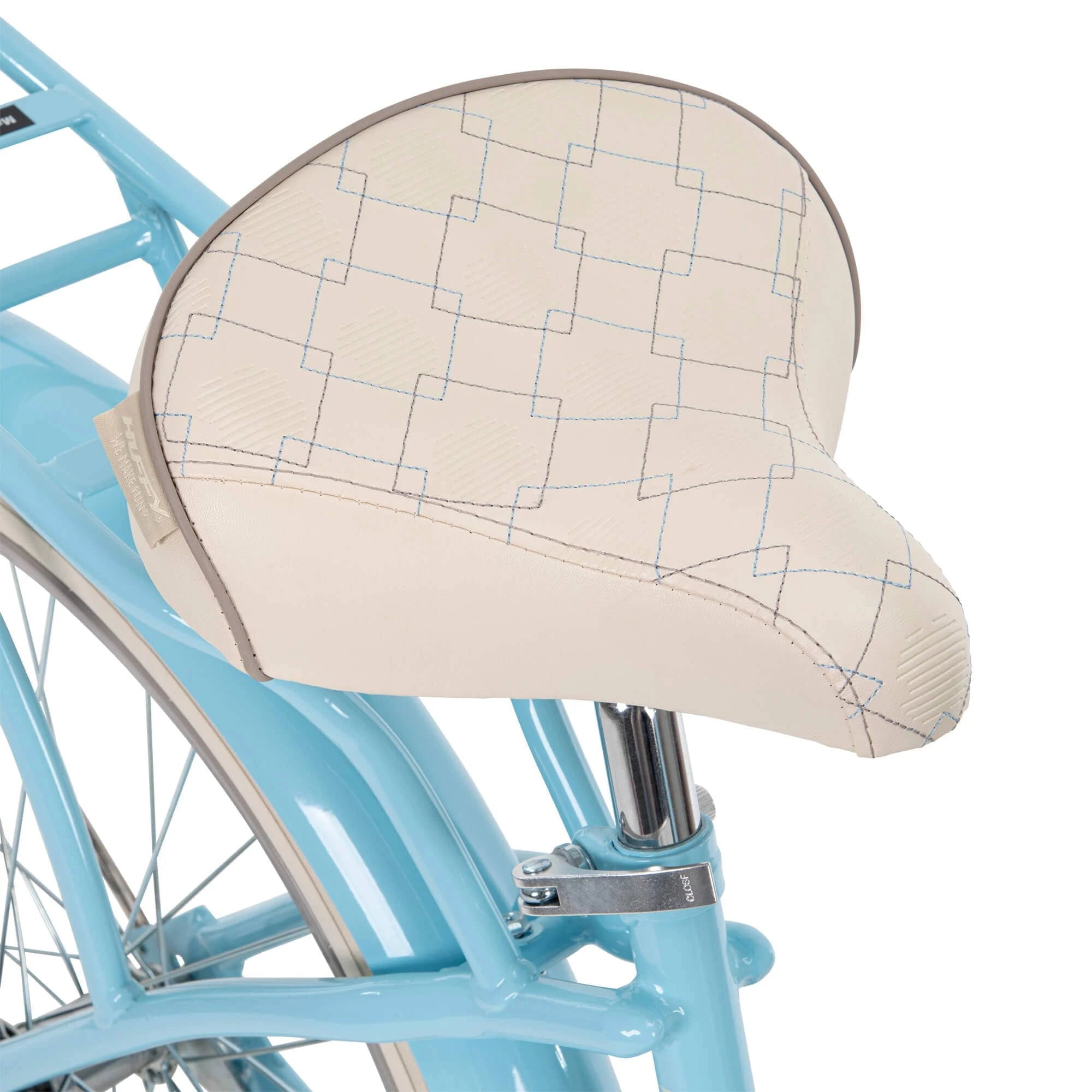 Huffy 24 in. Girls nel Lusso Women's Classic Beach Cruiser Bike. Light Blue - MadeInUSA