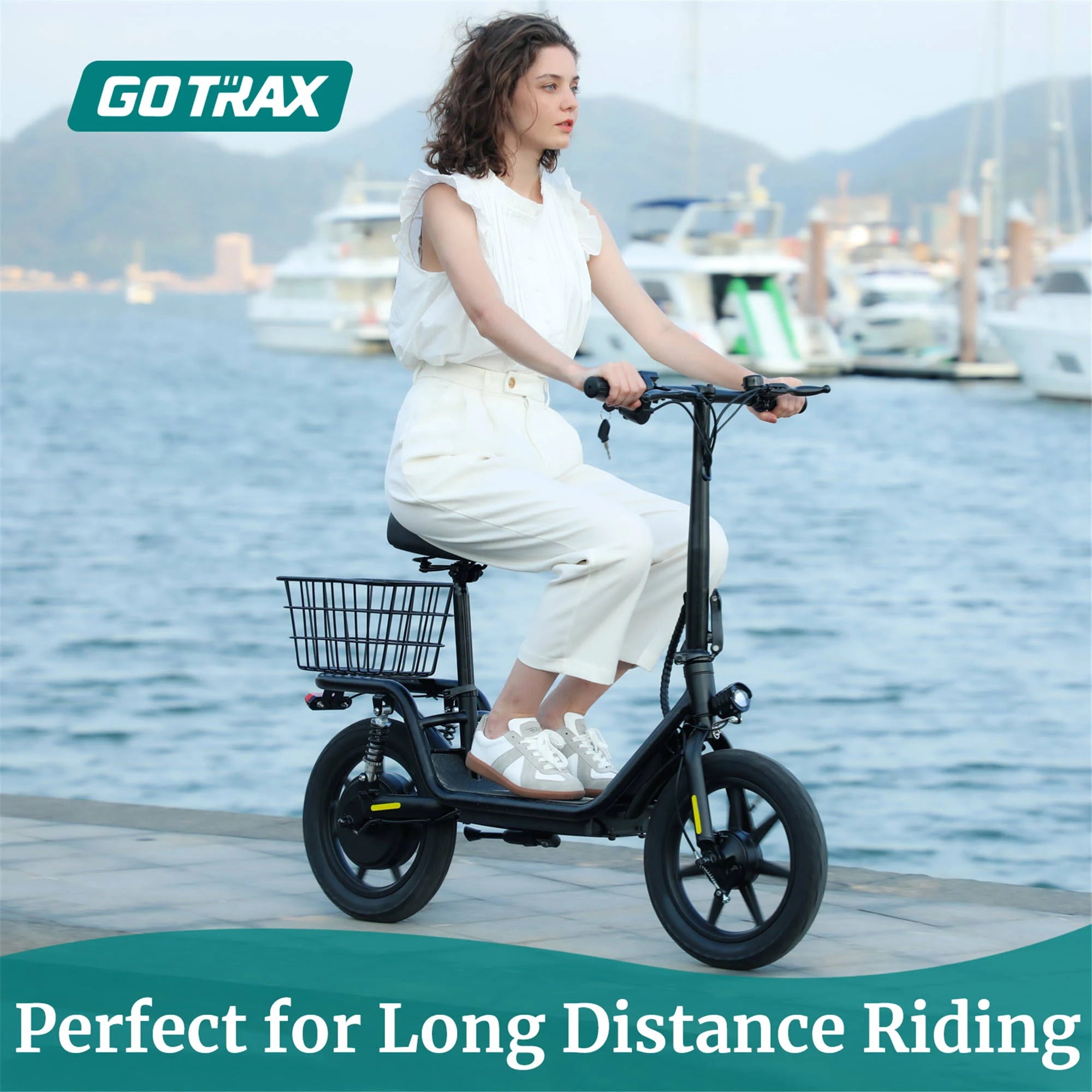 Gotrax Electric Scooter with Seat 18.6 Miles Range 15.5 MPH Power by 4 - MadeInUSA