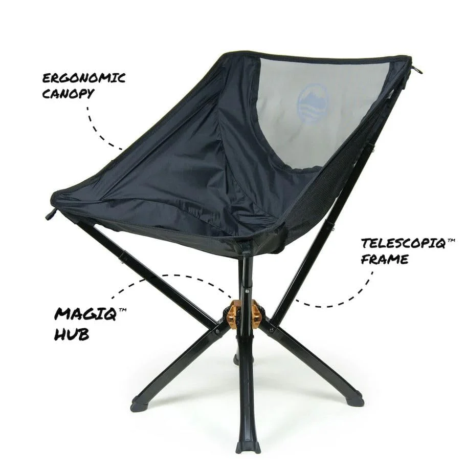CLIQ Portable Folding Chair for Camping. Supports 300 Lbs