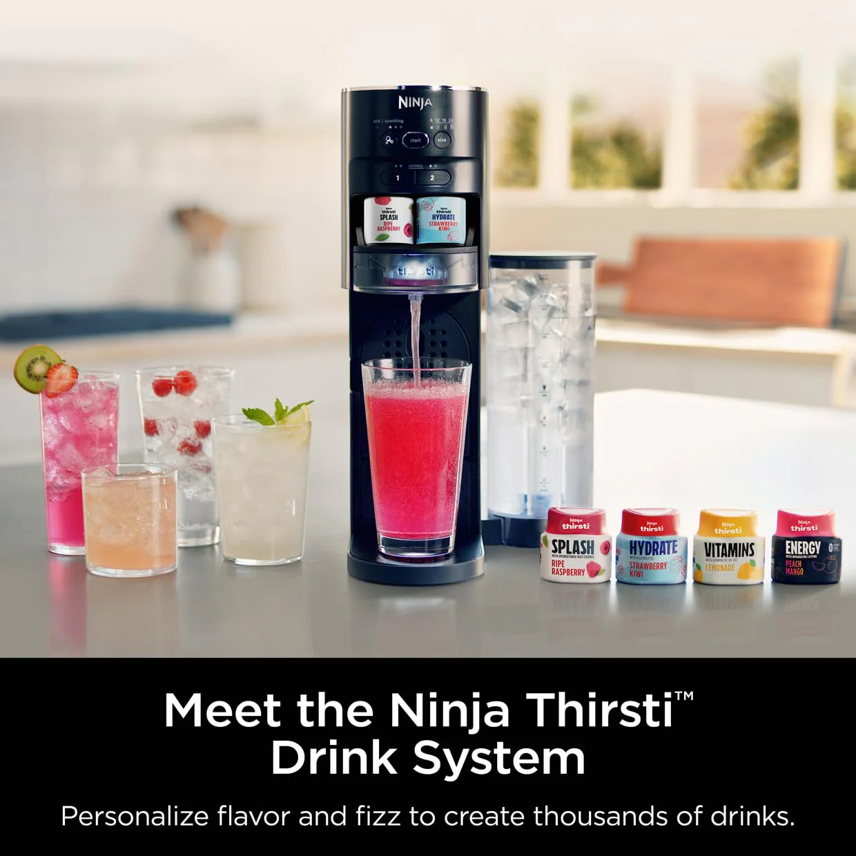 Ninja 60L Thirsti Drink System. Soda Maker. Carbonated Water Machine