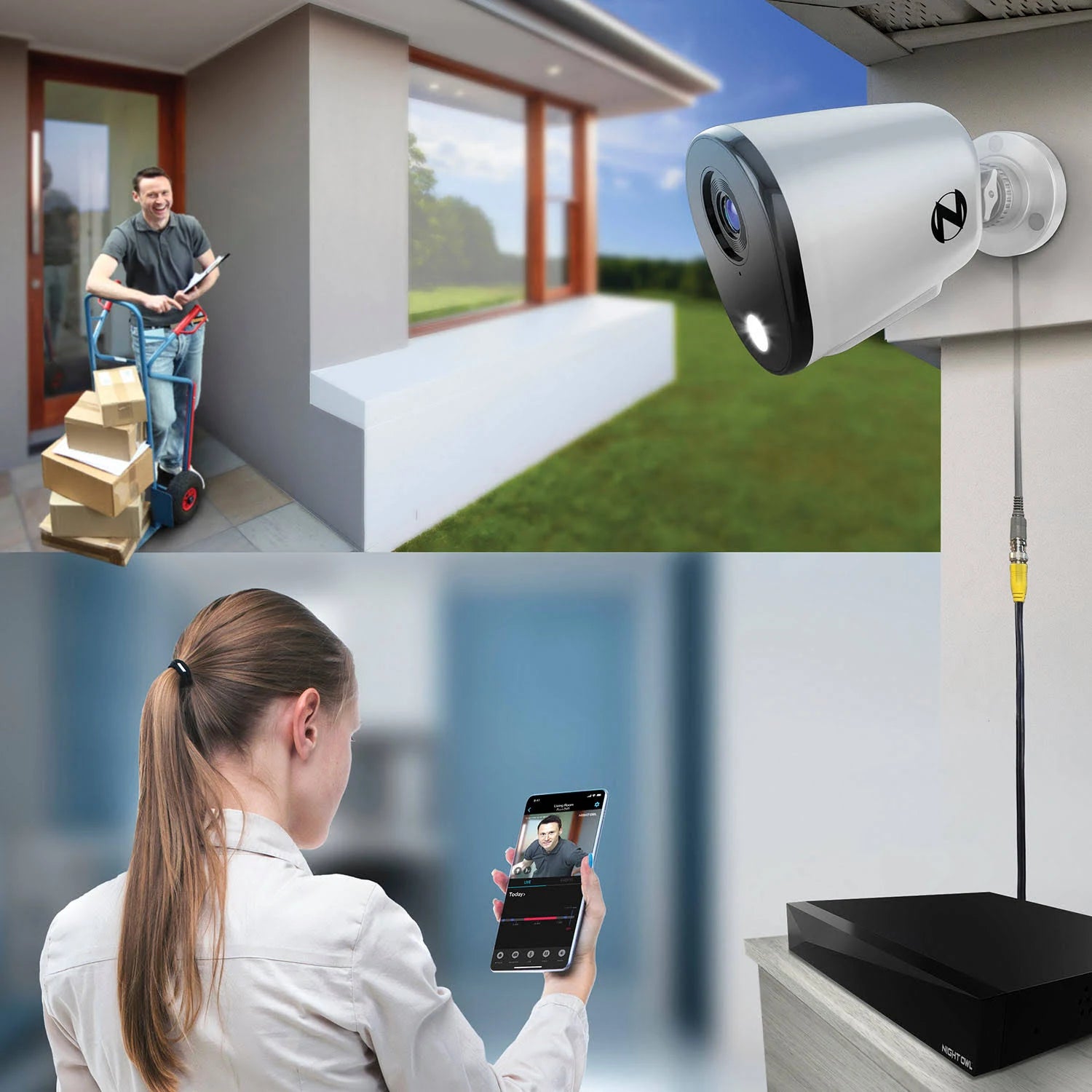 Night Owl 12 Channel DVR Home Security Camera System - 8 Pack - MadeInUSA