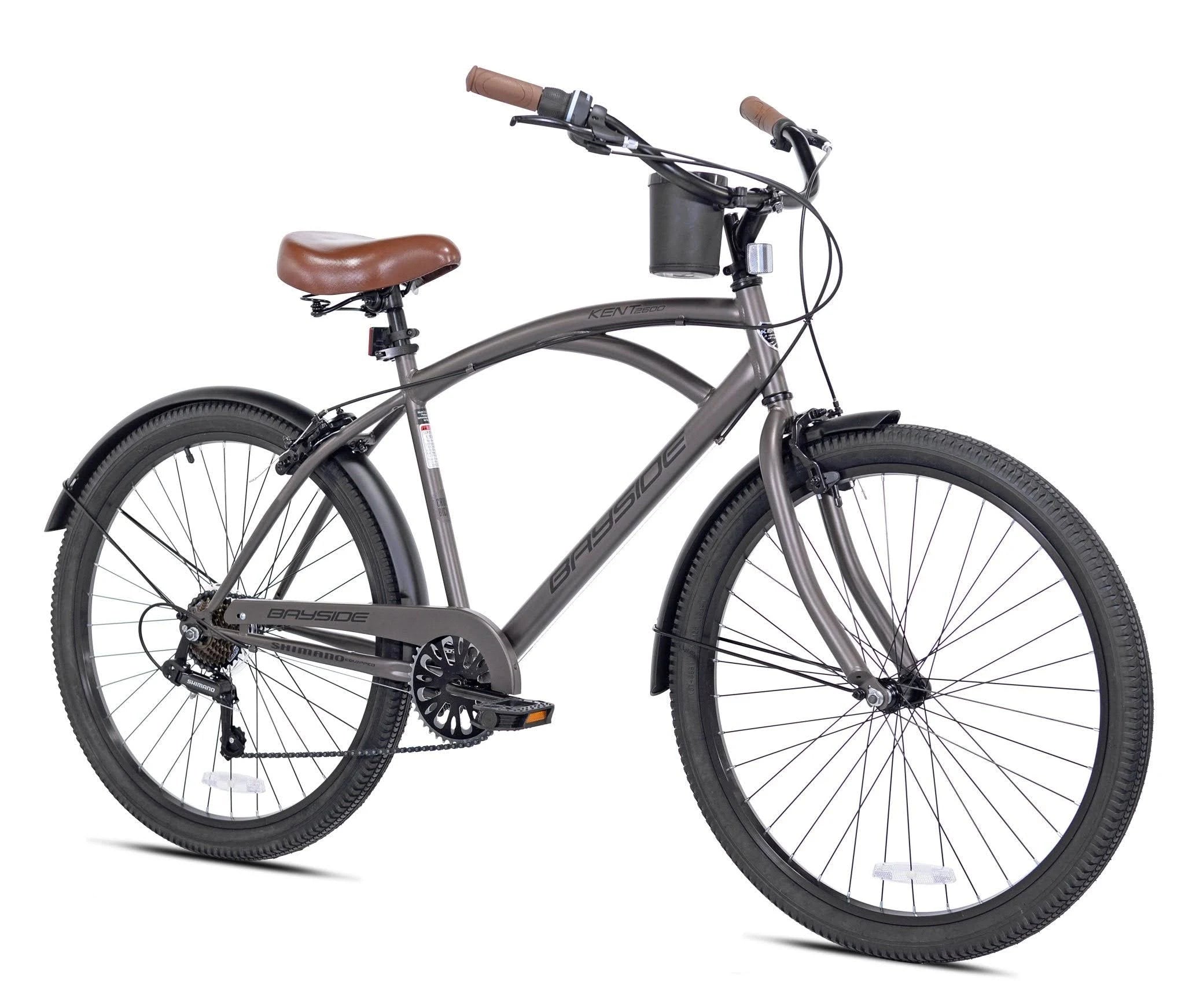 Kent 26 in. Bayside Men's Cruiser Bike. Satin Cocoa - MadeInUSA