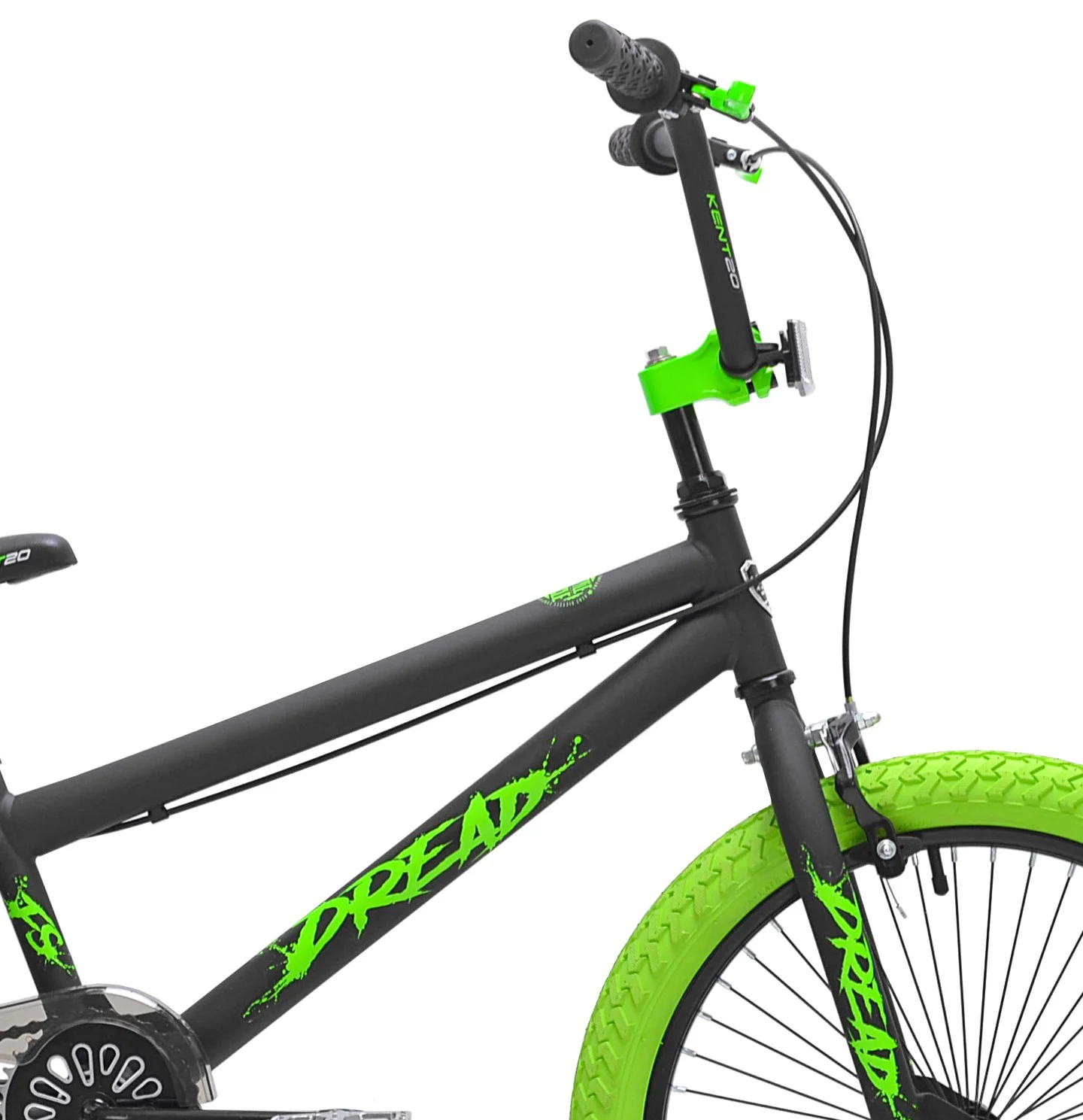 Kent 20 in. Dread BMX Boys Child Bike. Green and Black - MadeInUSA