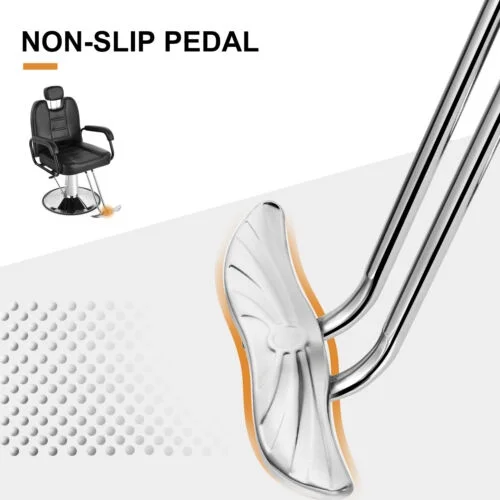 Artist hand Black 360&deg;Barber Chair Heavy Duty Hydraulic Reclining Salon Shampoo Beauty Hair Styling Equipment - MadeInUSA