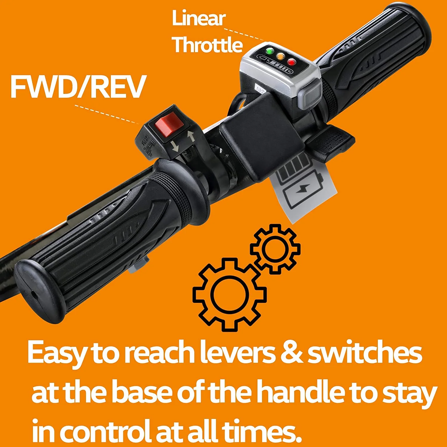 SuperHandy Electric Trailer Dolly - 2800 lbs. Towing Capacity. Self-Propelled. 24V 7Ah AGM Battery System - MadeInUSA