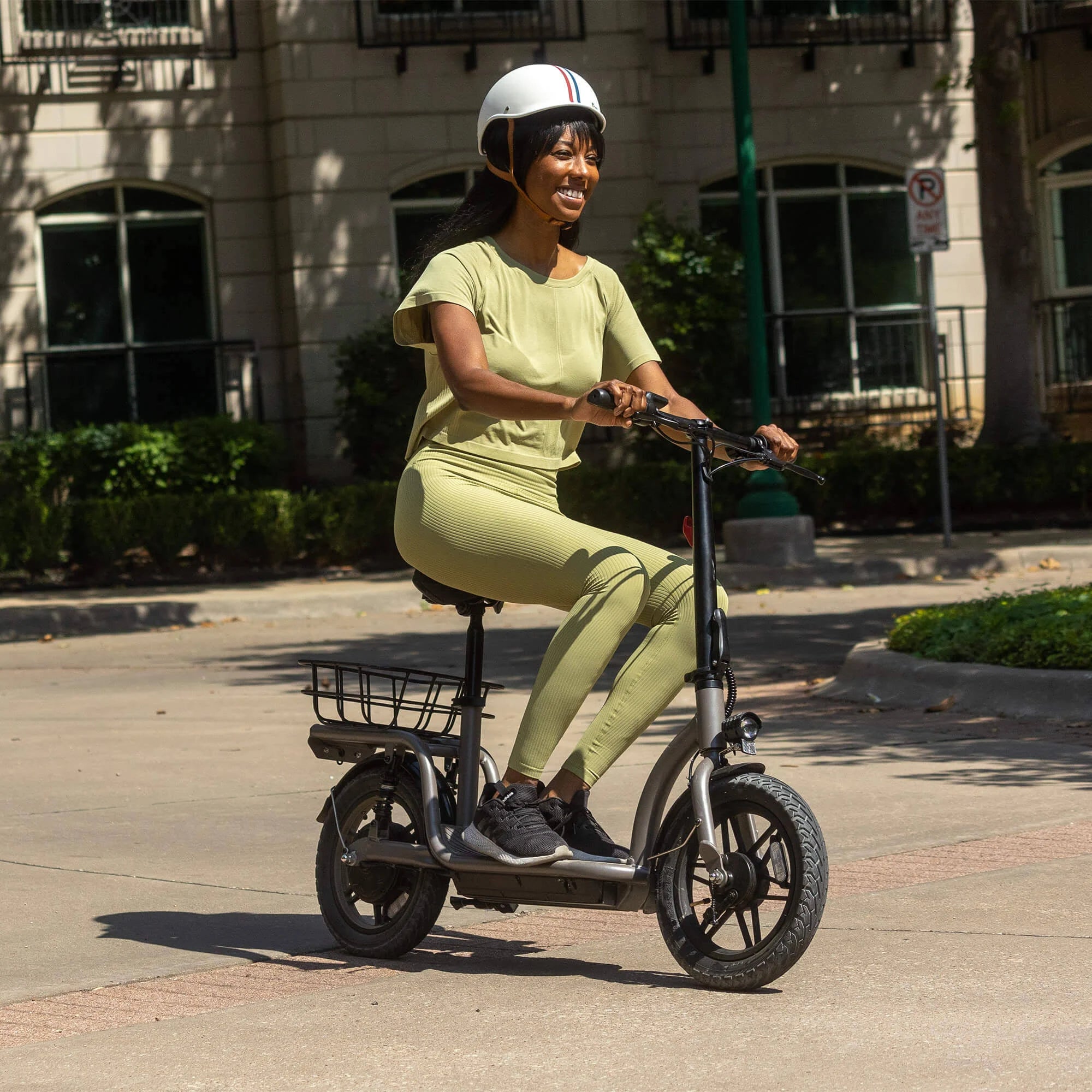 Gotrax Electric Scooter with Seat 18.6 Miles Range 15.5 MPH Power by 4 - MadeInUSA