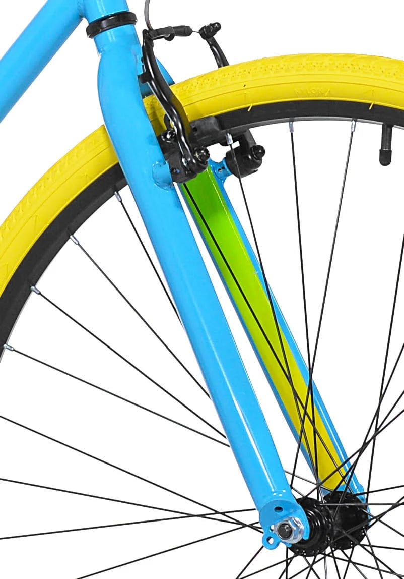 Kent 700c Men S Ridgeland Hybrid Bike. Blue/Green - MadeInUSA