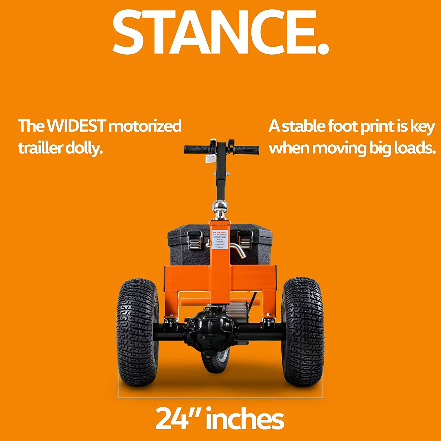 SuperHandy Electric Trailer Dolly - 2800 lbs. Towing Capacity. Self-Propelled. 24V 7Ah AGM Battery System - MadeInUSA