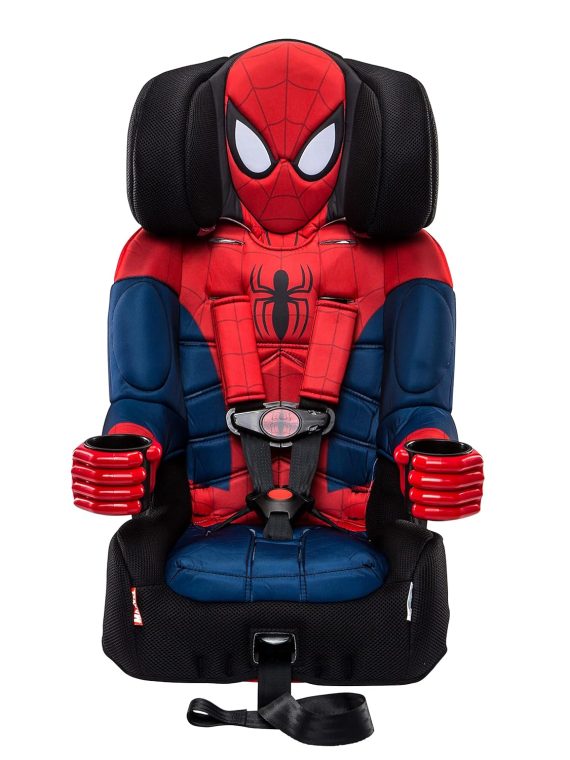 KidsEmbrace Marvel Spider-Man 2-in-1 Forward-Facing Booster Car Seat LATCH | 5-Point Harness Booster 22-65lbs converts to Belt-Positioning Booster 40-100lbs | Adjustable