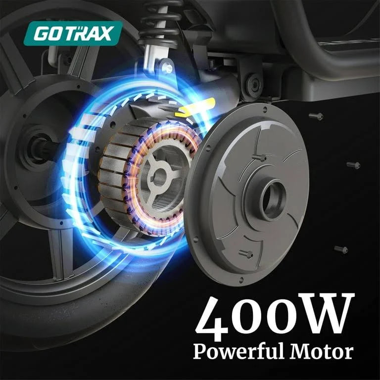 Gotrax Electric Scooter with Seat 18.6 Miles Range 15.5 MPH Power by 4 - MadeInUSA