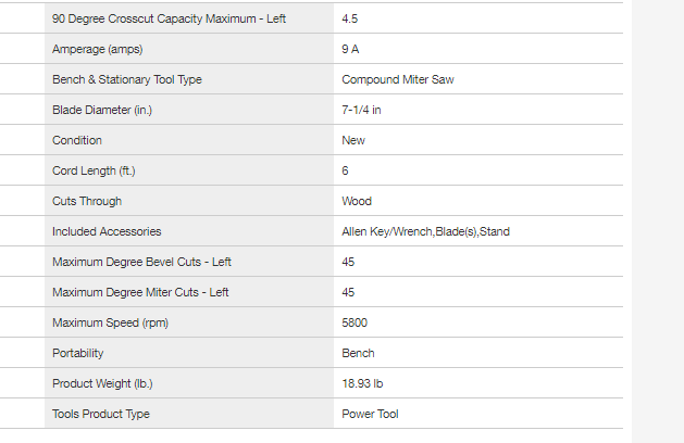 RYOBI Miter Saw TS1144A18MS01G 9 Amp 714 in. Compound Miter Saw with Universal QUICKSTAND - MadeInUSA