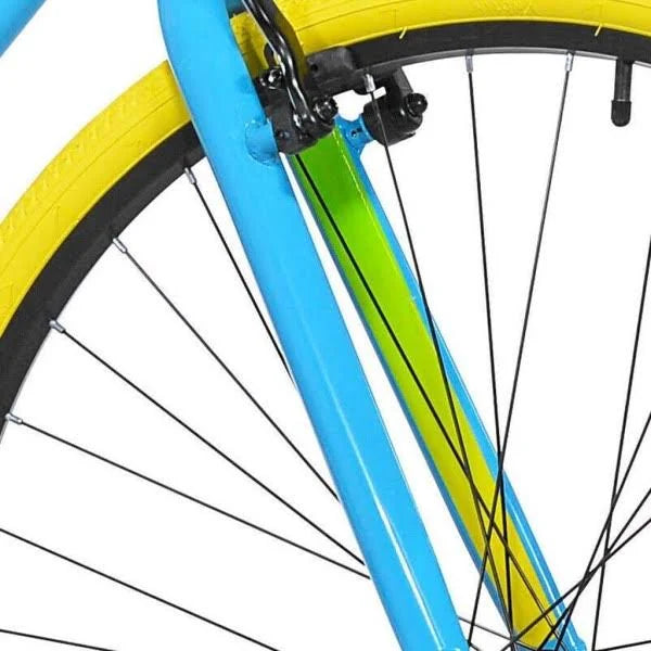 Kent 700c Men S Ridgeland Hybrid Bike. Blue/Green - MadeInUSA