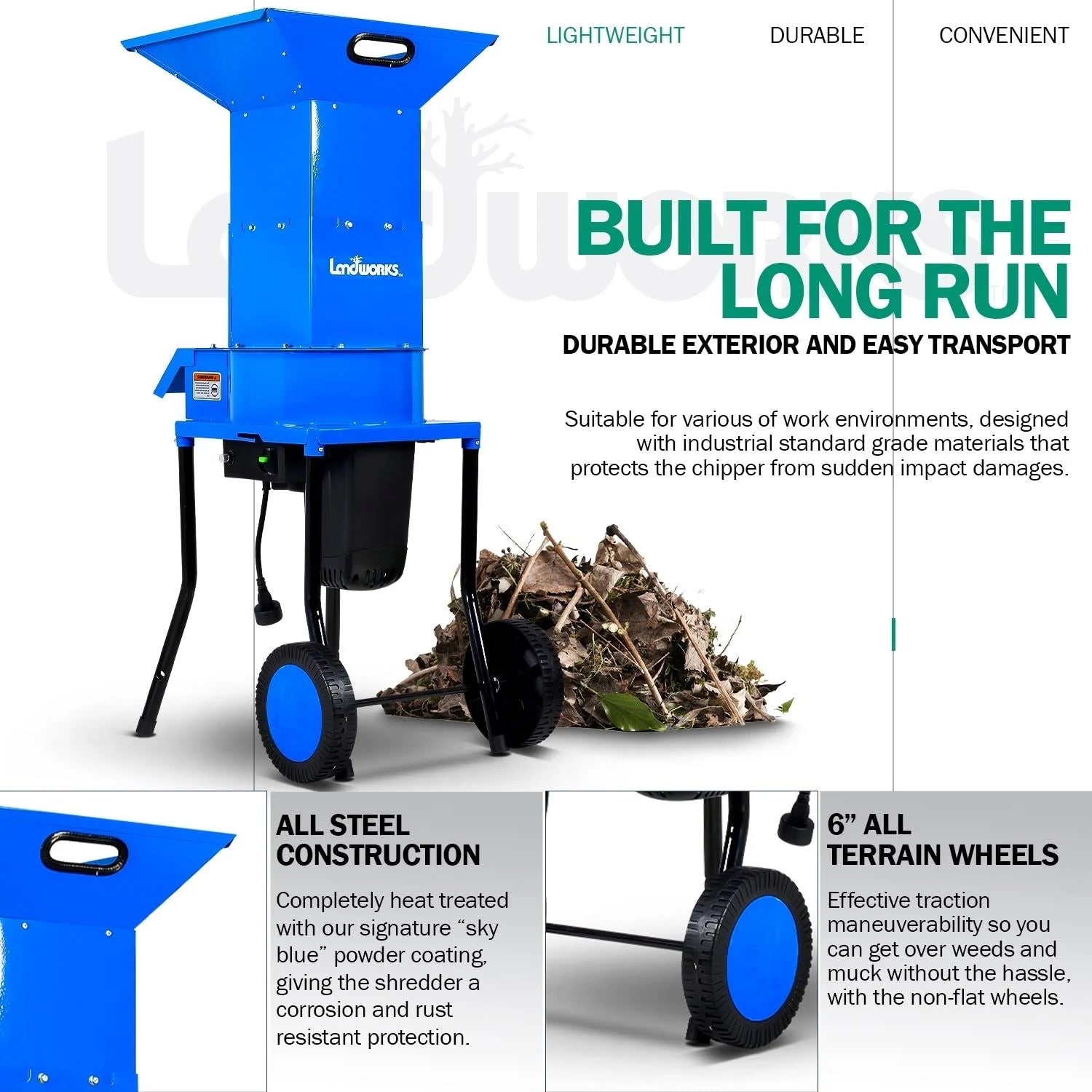 Landworks TRI-GUO049 Leaf Mulcher & Shredder - MadeInUSA