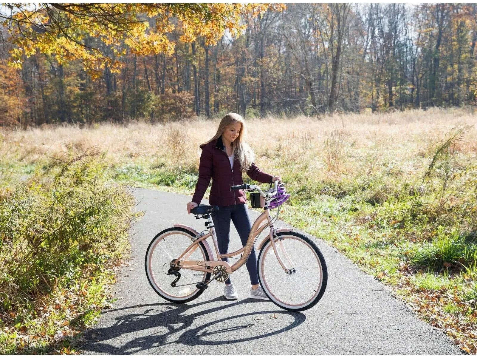 Kent 26 in. Bayside Women's Cruiser Bike. Rose Gold - MadeInUSA